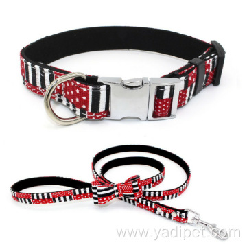 Printed pet metal buckle lettering dog collar